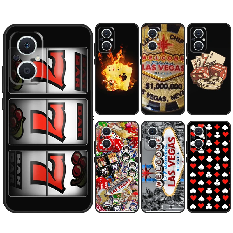 Las Vegas Casino Poker Case For OPPO Reno 8T 5Z 4Z 10 4 5 6 7 8 Lite OPPO Find X5 Pro X2 Neo X3 Lite X6 Pro Cover