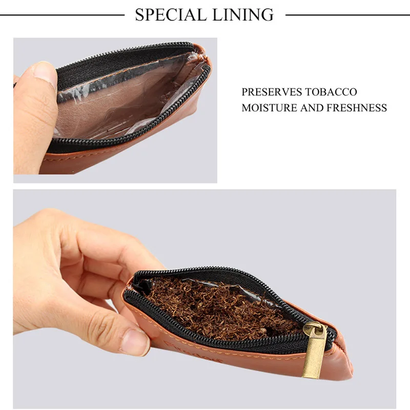 Herb Pouch Bag Case Smell Proof Cigarette Smoking Bag Tobacco Smoking Pipe Bag Herb Tobacco Storage Bag