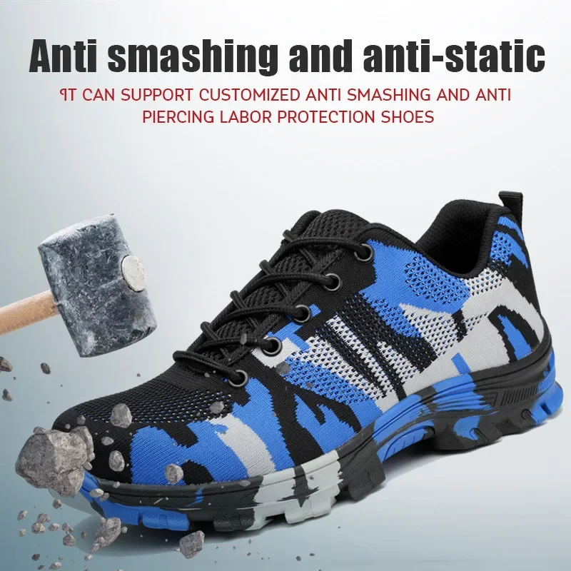 

New Breathable Male Anti-smashing Anti-puncture Work Shoes Just Bag Toe Protective Shoes One Piece Dropshipping