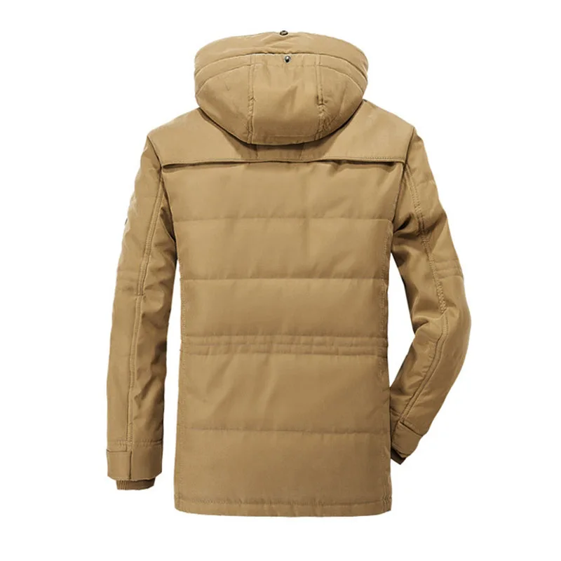Chaqueta de invierno para hombre, Parkas gruesas de gran tamaño, abrigo masculino, chaquetas acolchadas informales de lana de alta calidad, ropa de