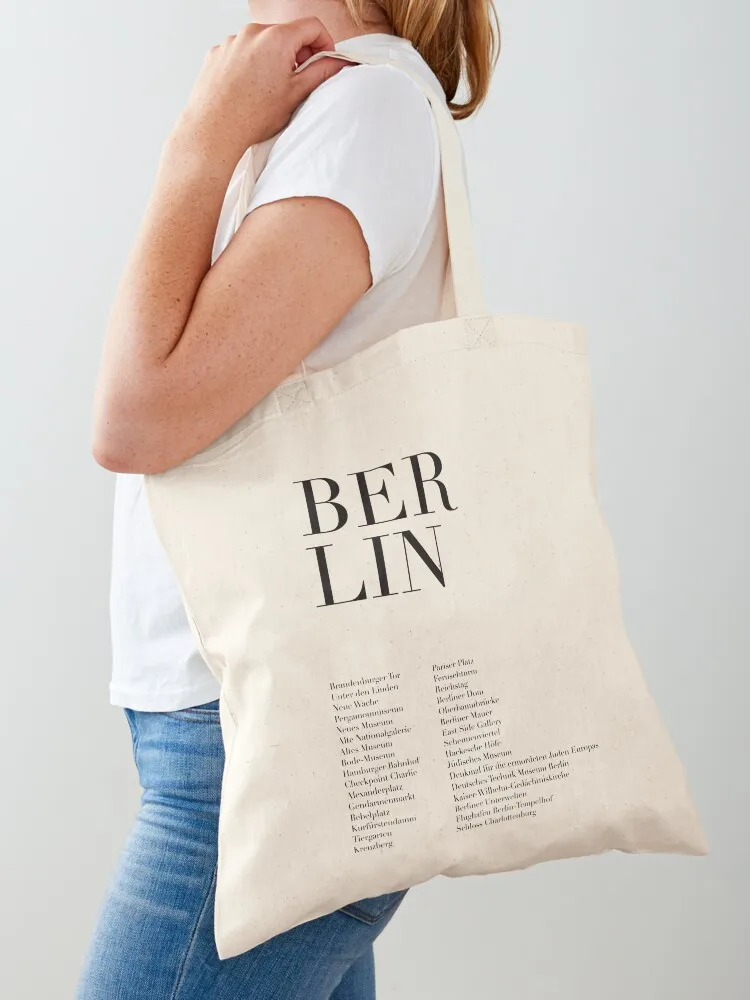 Berlin Tote Bag hand bag ladies Gift bags reusable shopping bag Customizable tote Canvas Tote