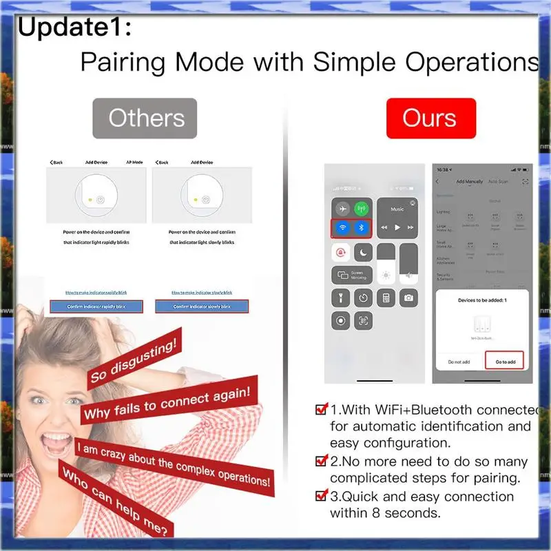 Wifi Smart Interruttore Della Luce RF433 Nessun Cavo Neutro Singolo Fuoco Vita Intelligente Tuya App di Controllo Per Alexa Google Casa 220V EUAS59-