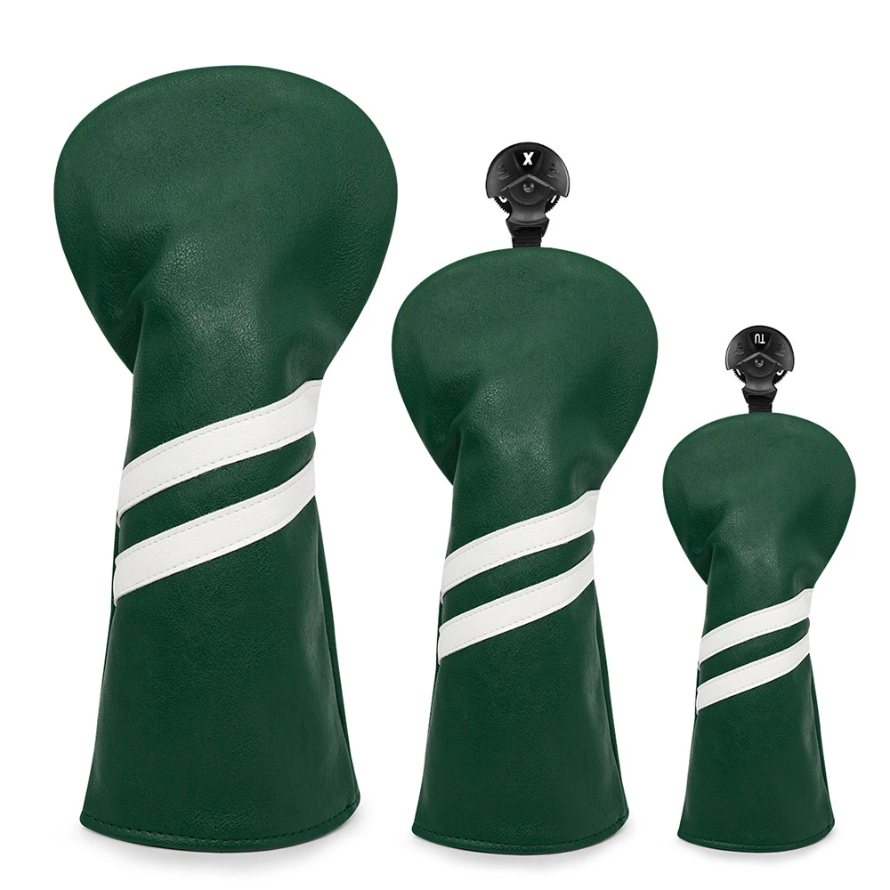 NEW Golf Woods Headcovers Covers For Driver Fairway Golf Clubs Set Heads PU Leather Good Quality Protector Cover