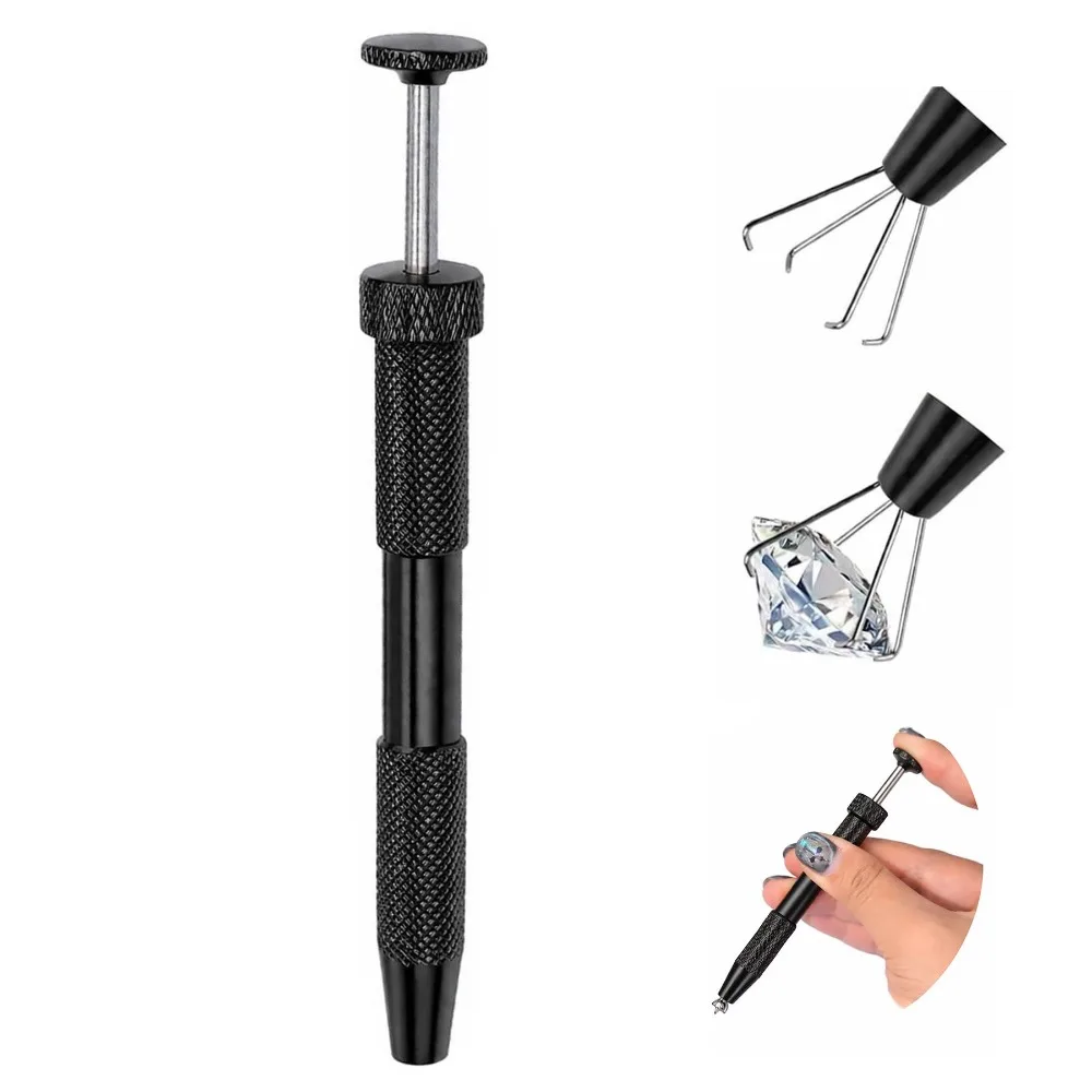 1/2pcs Stainless Steel Piercing Ball Grabbers Anti-Slip Precision Multifunctional Claw Tweezers Professional 4-Prong