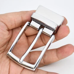 35mm Men's Belt Buckle Chrome Metal Clip Buckle Rotatable Single Pin Leather Craft Belt Parts Waistband Accessories