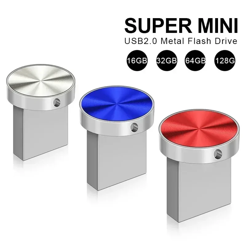 Hot Koop Super Mini Usb Flash Drive 64Gb 2.0 Memory Stick Blue Pen Drive 128Gb 256Gb Metal Pendrive 4Gb 8Gb 16Gb 32Gb Usb Stick