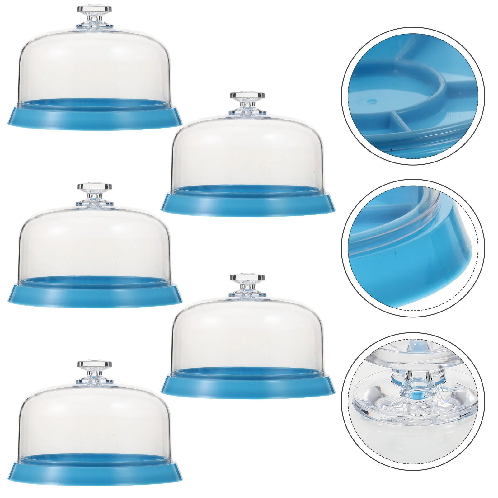 5 Pcs Watch Parts Box Movement Protector Plastic Cover Protective Watches Sports Dustsheet