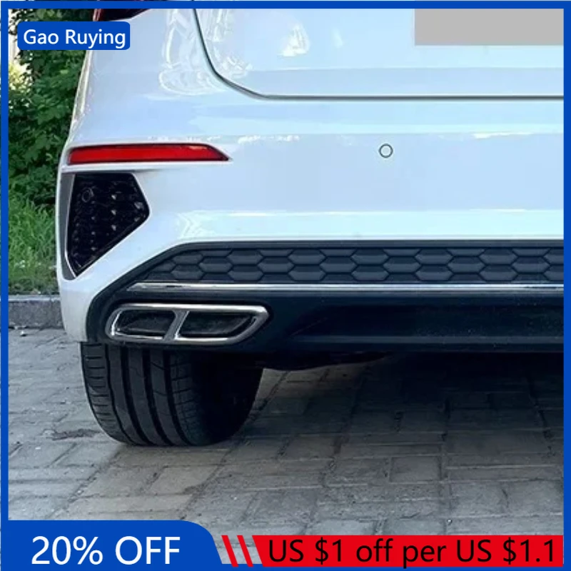 

Gao Ruying для Audi A3 8Y S Line Sportback Sedan 2021-2024 автомобильная задняя выхлопная труба, крышка выхлопной трубы, накладка, автомобильные аксессуары