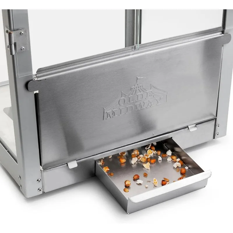 Olde Midway Commercial Popcorn Machine Maker Popper with Large 12-Ounce Kettle - Red