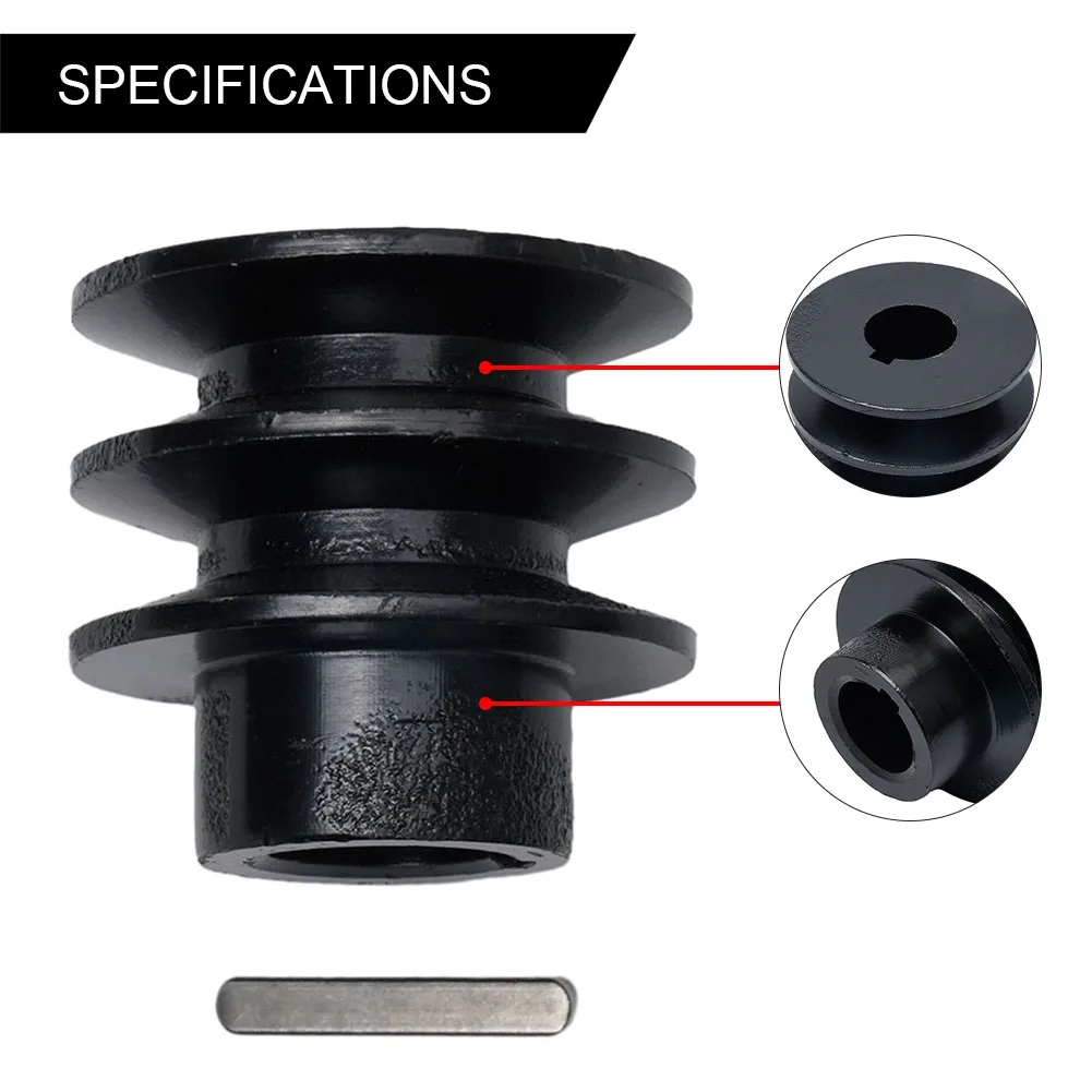 Double V Belt Pulley Replacement 170F Spare Parts 7HP Engine Accessories Black Bore For 168F For 20mm For Honda