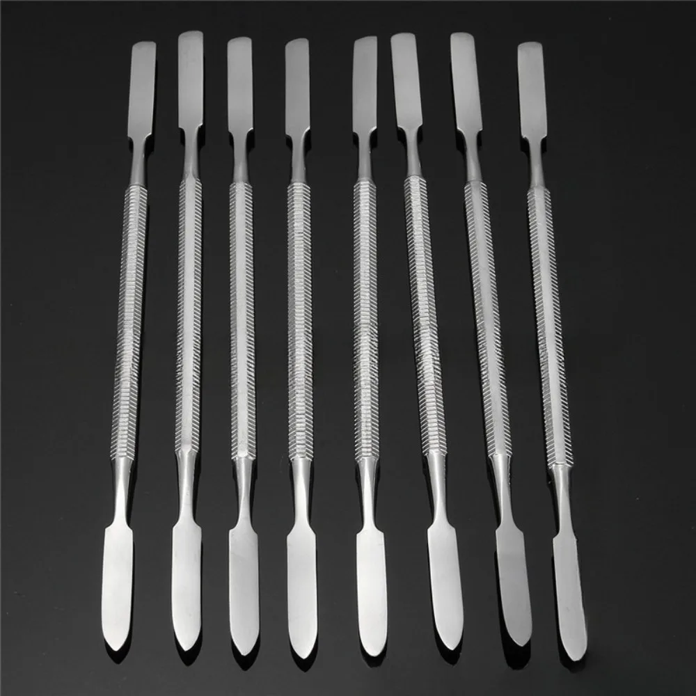 8pcs Stainless Steel Mixing Spatula Tool Spatuler Rod Dental Nail Art Makeup Foundation Eyeshadow Mixing Stick Color Tools