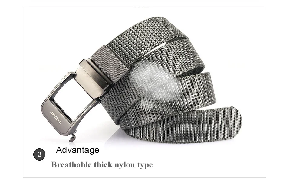 Fashion Metal Automatic Buckle Webbing Belts For Men Thick Tough Canvas Tactical Belt Outdoor 3.4cm Jeans Pants Waistband Hiking