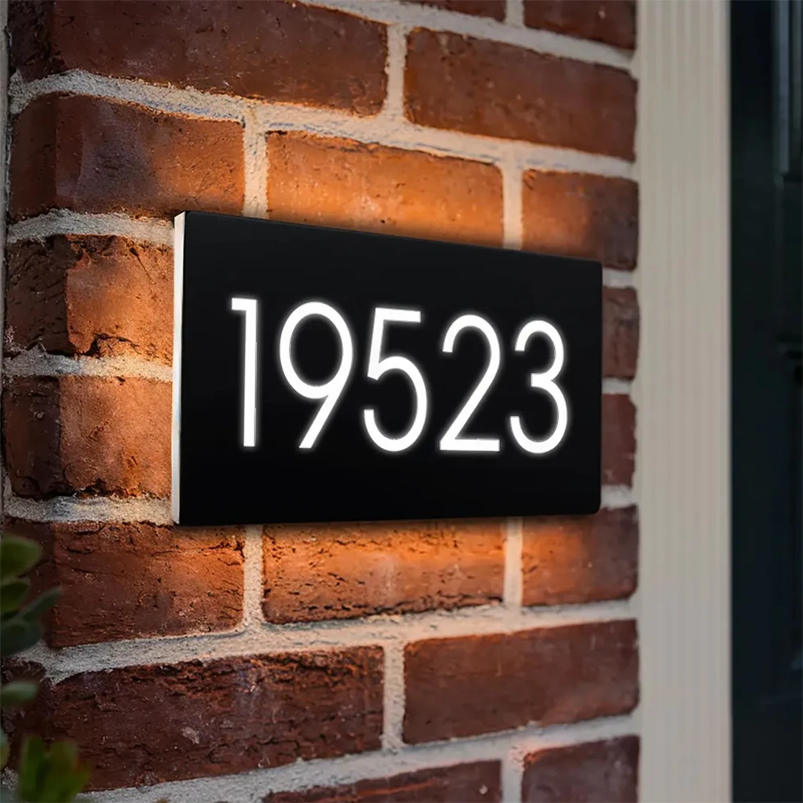 Illuminated Backlit House Number Sign Modern Address Plaque Personalized Metal House Sign Address Plaque Custom House Numbers