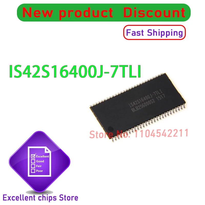 IS42S16400J-7TL  IS42S16400J-7TLI  TSOP54 1PCS~10PCS/LOT