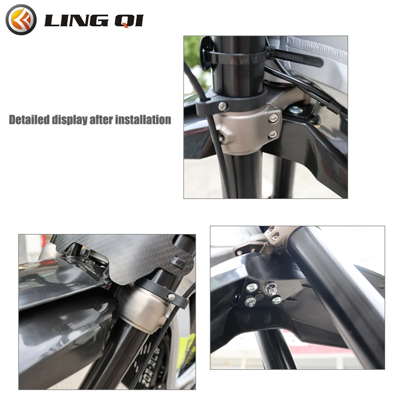 LINGQI Replacement Light Bee X Plastic Front Fender Mudguard Fit For SURRON Electronic Dirt Bike Mud Protector Part Kit