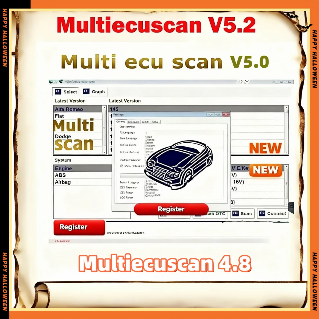 

Программное обеспечение Multiecuscan 5.2 2025 Multiecuscan V5.0 Multiecuscan V4.8 для сканера Fiat/Chrysler/Dodge/Jeep/Suzuki