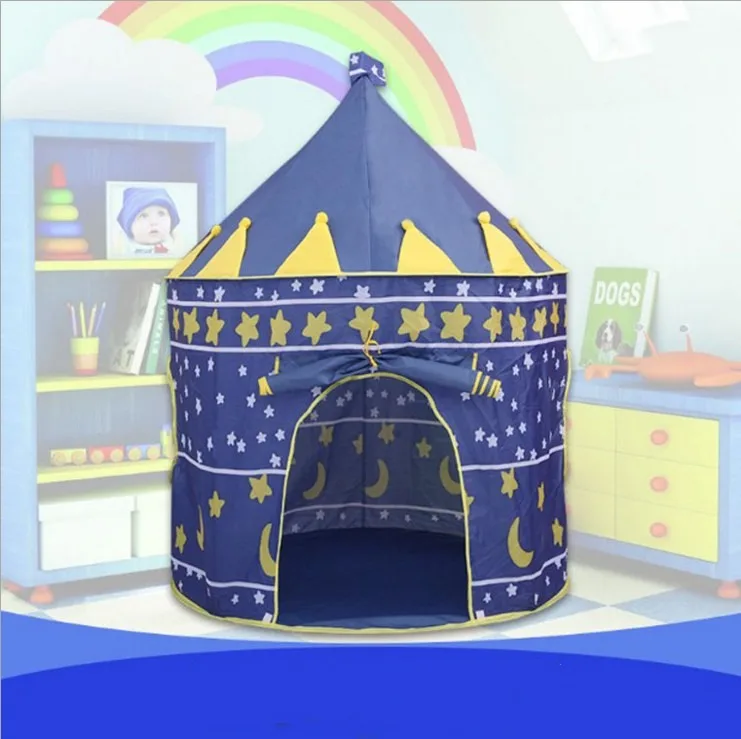 135CM Portable Kids Tent Toys Folding Tents Baby Play House Boys Girls New Cartoon Castle Children Room Decor