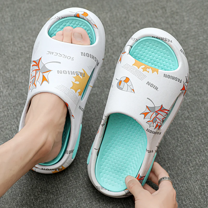 Brand New Style Slippers Men Sandals Summer Fashion Thick Bottom Anti-slip Slip-on Casual Men Beach Slippers Shoes Sandalia