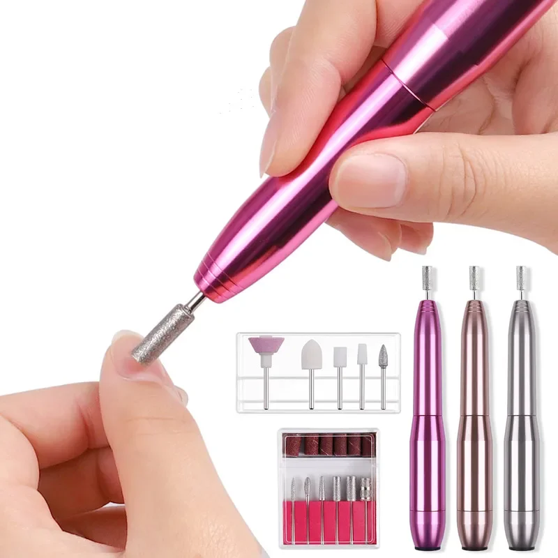 

Nail Machine Manicure Tool Electric Nail Drill Machine Pedicure Manicure Drill Set Milling Cutters Set Nail Polishing Equipment