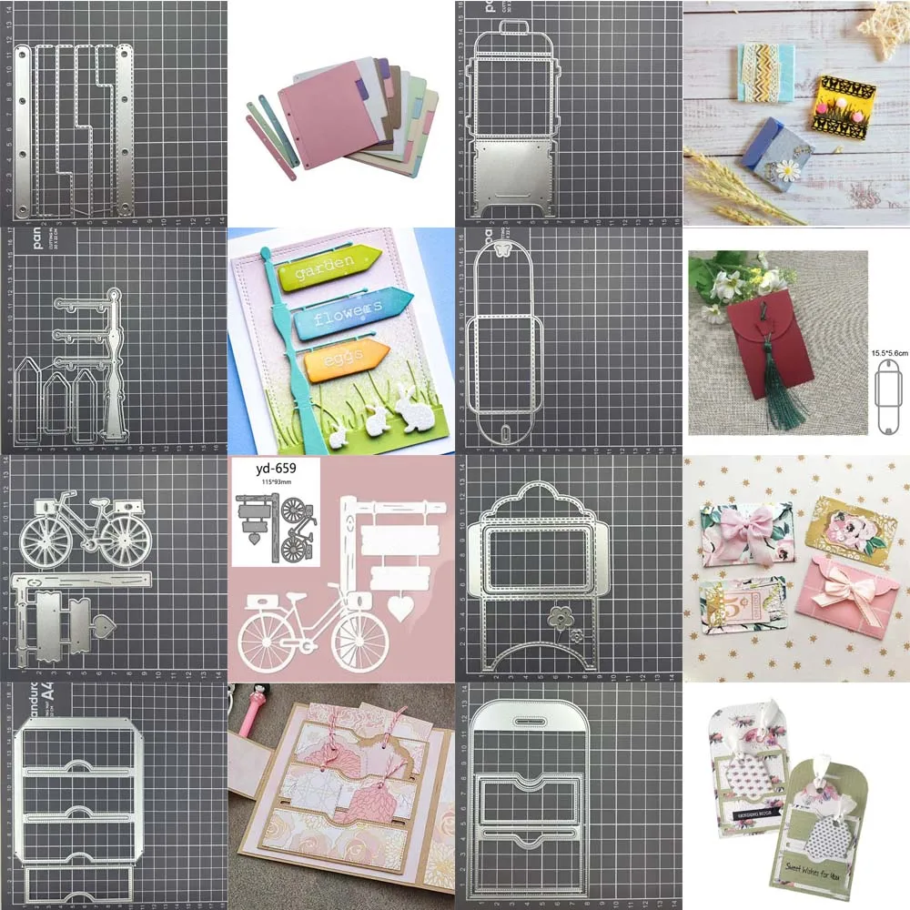 Label road sign box Metal Cutting Dies Stencil Scrapbooking Decoration Embossing Template Craft Making Decoration