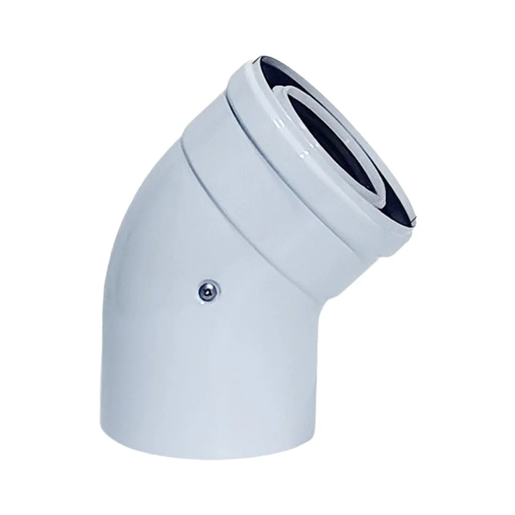 Stove Pipe 45 Degree Elbow Made of PP Plastic for Flue Connection in Wood Burning Stoves Tent Heating and Ventilation Units