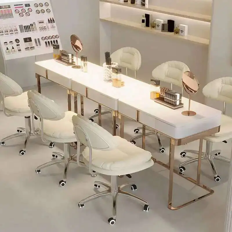 مسند الظهر الفاخرة باديكير مسمار كرسي الكراسي عجلات متجر قطب كرسي حلاق تصفيف الشعر Stoel أثاث صالون الشعر AA #3