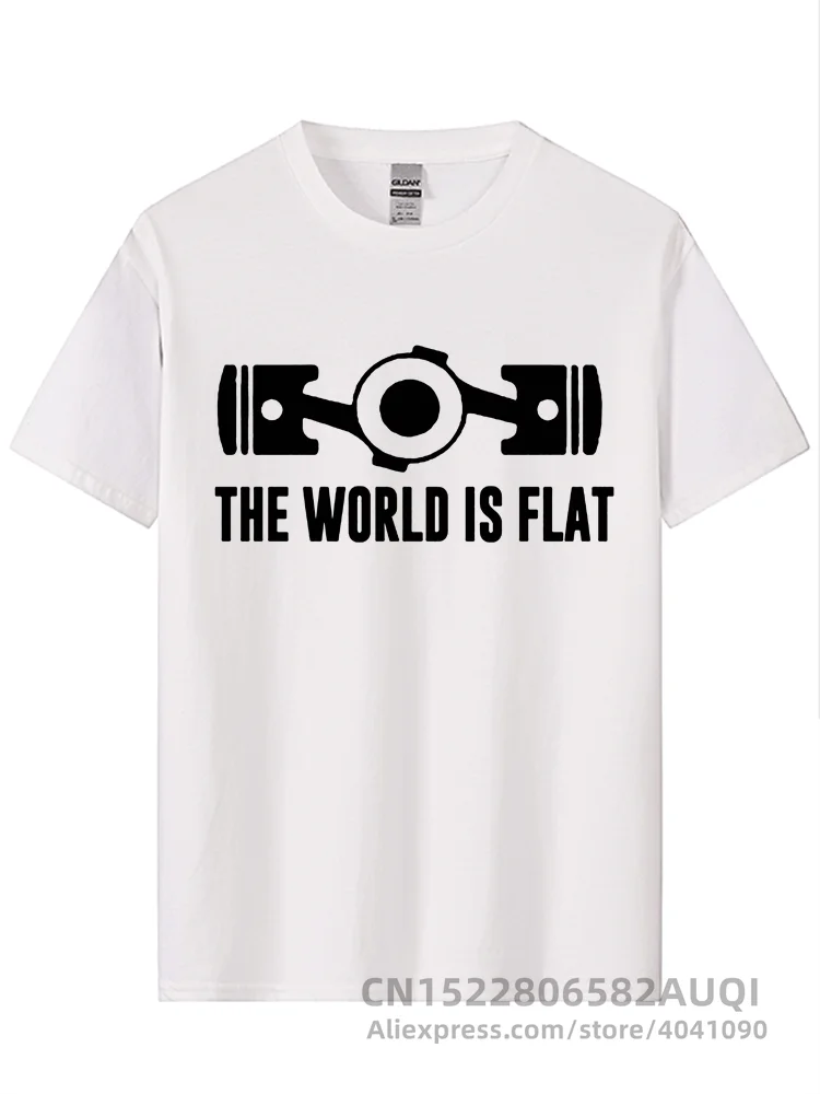 The World Is Flat Engine T Shirt Short Sleeve Print T-shirts New Style O-neck Cotton 3d T Shirts