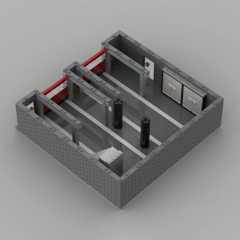 مكعبات بناء محطة إطفاء الحريق، مكعبات تقنية لمشهد شارع المدينة، ألعاب بناء وتجميع ذاتية الصنع، هدية للعطلات
