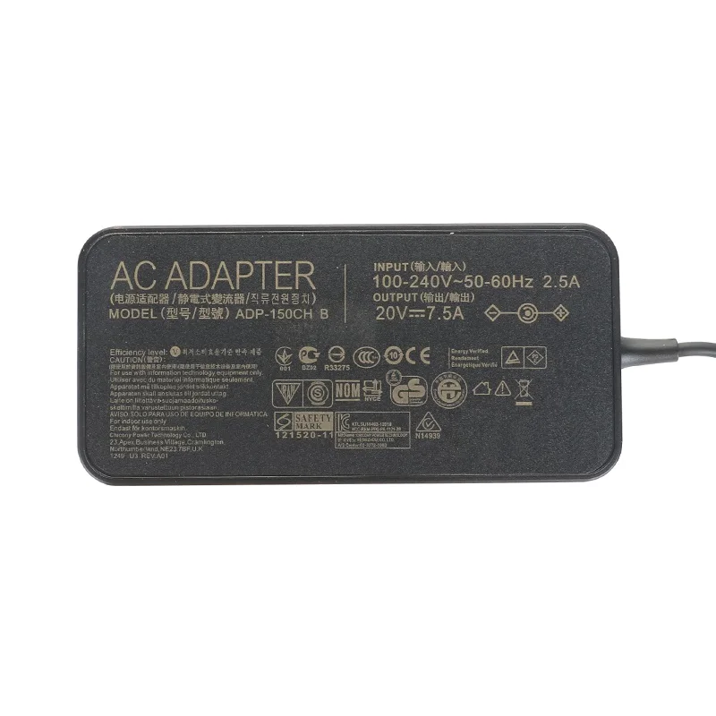 Imagem -05 - Carregador Adp150ch b 150w 20v 7.5a Adaptador ac para Asus Rog Tuf G531gt G731gt Fx505gt Série Fonte de Alimentação Portátil