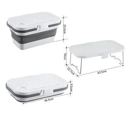 Portable Folding Large Capacity Picnic Storage Basket Multifunctional Container For Outdoor Camping Travel