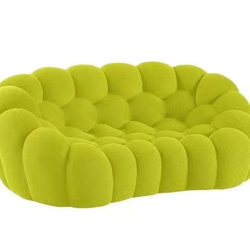 Light luxury modern bubble football sofa curved living room small apartment straight row sofa special shape
