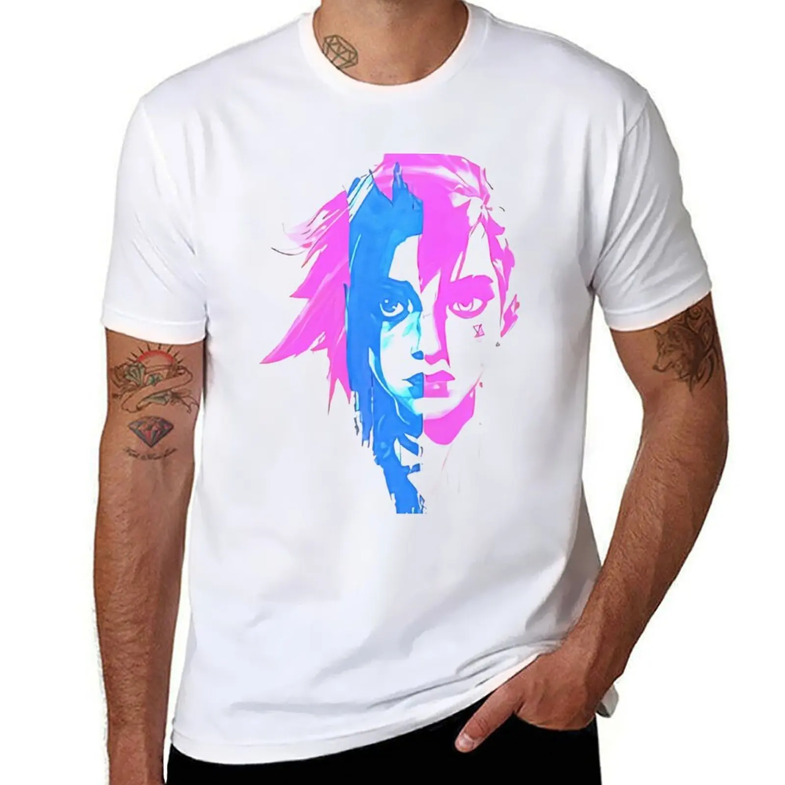 

Vi and Powder T-Shirt funny t shirts cotton man t shirt heavy cotton T-Shirt