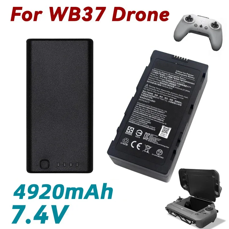 For  WB37 Battery 7.6V 4920mAh For Phantom 4 Rtk MG-1P T10 T16 T20 T30 T40 FPV M210/M300 RemoteIntelligent Flight Batteries