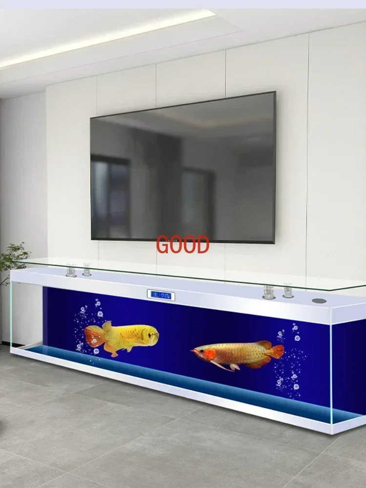 

Супербелый телевизионный шкаф-аквариум с автоматической циркуляцией и заменой воды