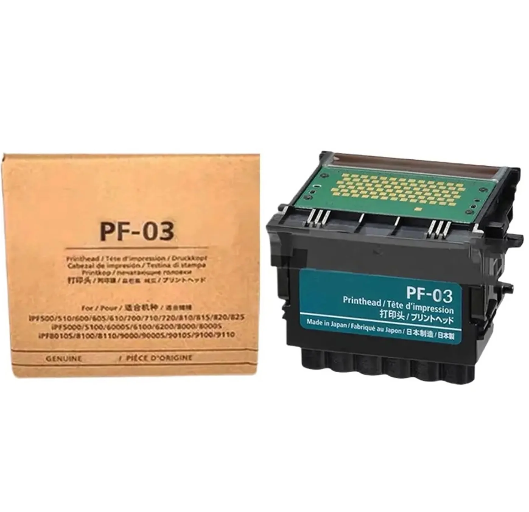 Cabezal de impresión para impresora Canon PF 03/PF03, PF-03, IPF500, IPF510, IPF605, IPF610, IPF700, IPF710, IPF720, IPF810, IPF815, IPF9000S