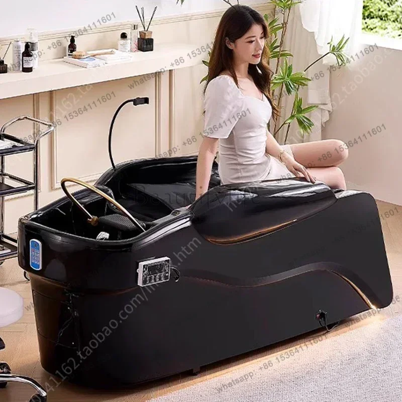 LSSmart Electric Massage Shampoo Chairs Barber Shop Hairdressing Comfort Shampoo Chairs Salon Furniture Cadeira Cabeleireiro FYS