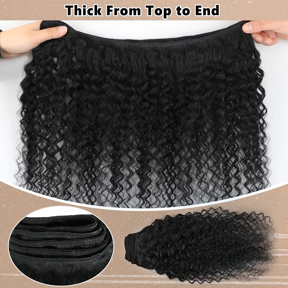 Curly Human Hair Bundle 30 40 Inch Remy Unprocessed Raw Virgin 100% Deep Wave Human Hair Water Wave Extensions 3 4 Bundles Deal