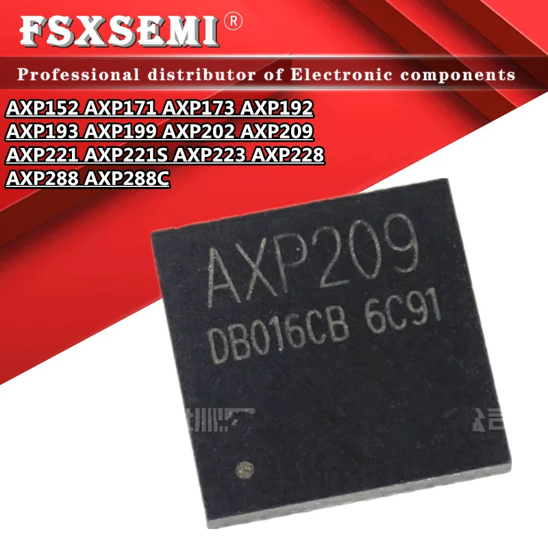 5pcs AXP152 AXP171 AXP173 AXP192 AXP193 AXP199 AXP202 AXP209 AXP221 AXP221S AXP223 AXP228 AXP288 AXP288C QFN Chips