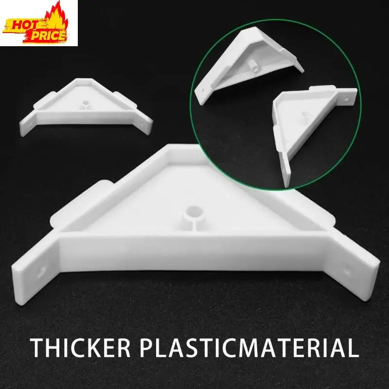 Pack of 12 Plastic 90 Degree Corner Supports for Cabinets & Countertops in White