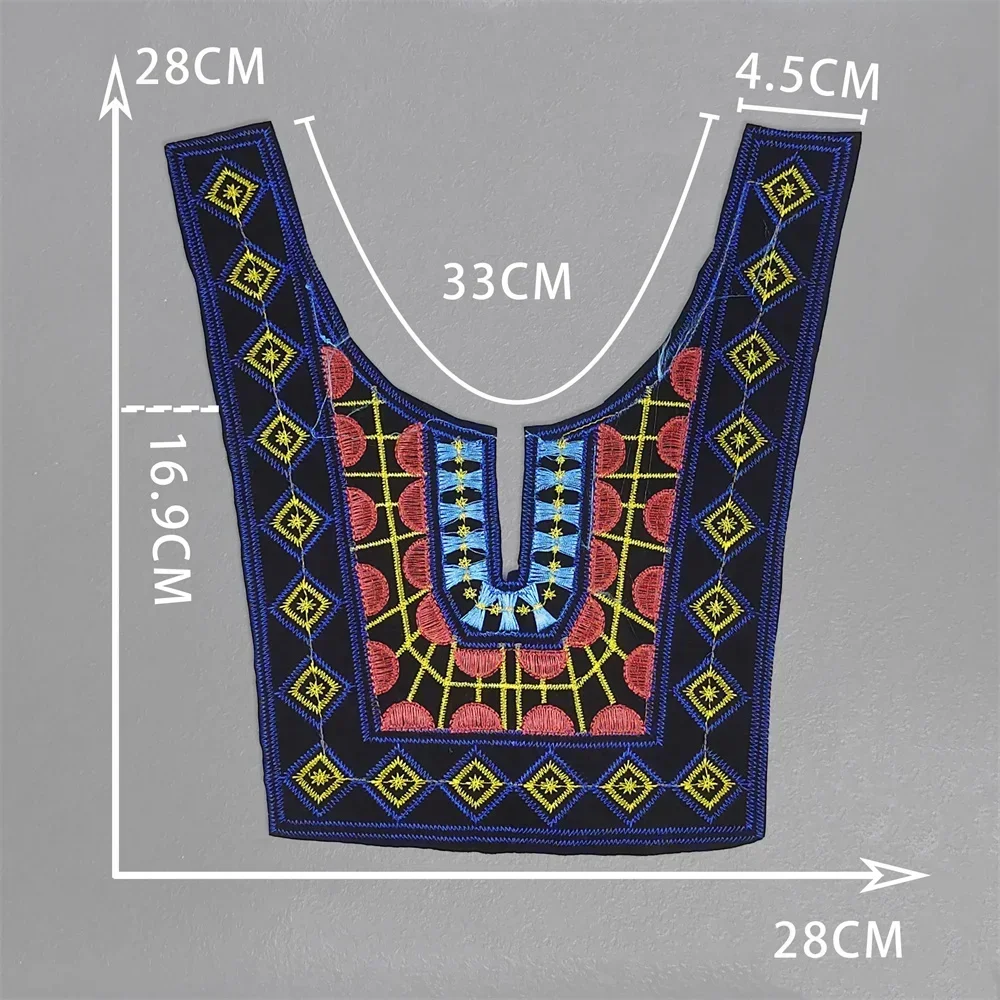 Multi-style ethnic style embroidery Miao embroidery lace collar DIY sewing cheongsam dress ethnic clothing clothing accessories