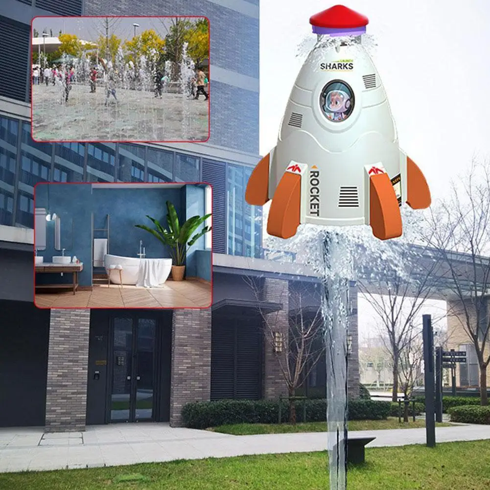 Rocket Launcher Toys Rocket Water Sprinklers Water Pressure Lift Sprinkler Toy Outdoor Play Garden Lawn Water Spray Kids Toys