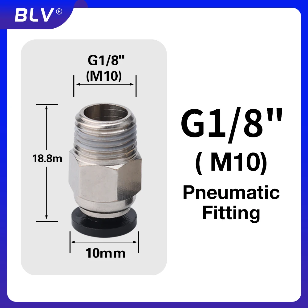 BLV? ® 空気圧継手 G1/8 "/M6 3D プリンタ用 4 ミリメートルボーデン PTFE チューブ PC4 互換性のあるほとんどの 3D プリンタ BMCU