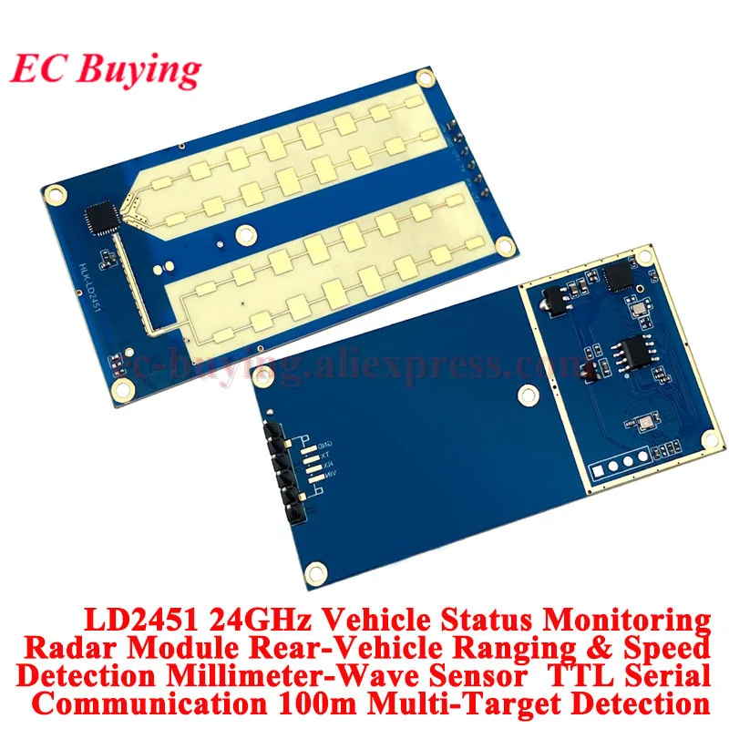 HLK-LD2451 LD2415H LD2417 24Ghz Road Vehicle Car Status Detection Sensor Ranging Speed Module Millimeter Wave Radar Blind Spot image 2