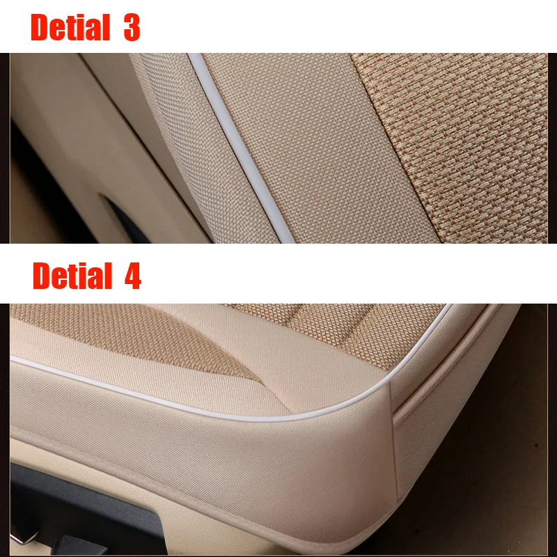 Car Seat Cover Flax Cushion Seasons Universal Breathable For Most Four-Door Sedan SUV Ultra-Luxury Car Seat Protection