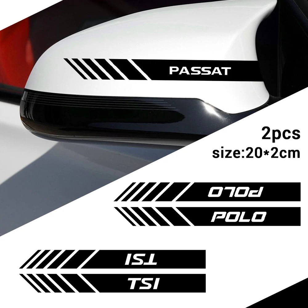 2Pcs Car PVC Waterproof Rearview Mirror Protector Sticker Accesories For Volkswagen VW Golf GTI Lavida Tiguan Passat Caddy Tharu