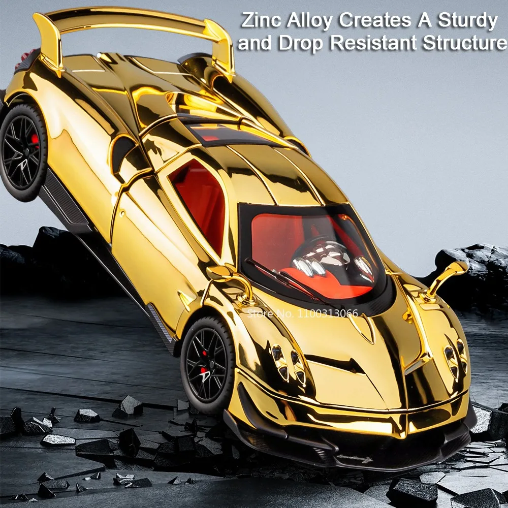 1:24 Pagani Huayra BC Challenger SRT Hellcat modèles voitures jouets portes ouvertes véhicule retirer voiture Miniature pour enfants Edutainment