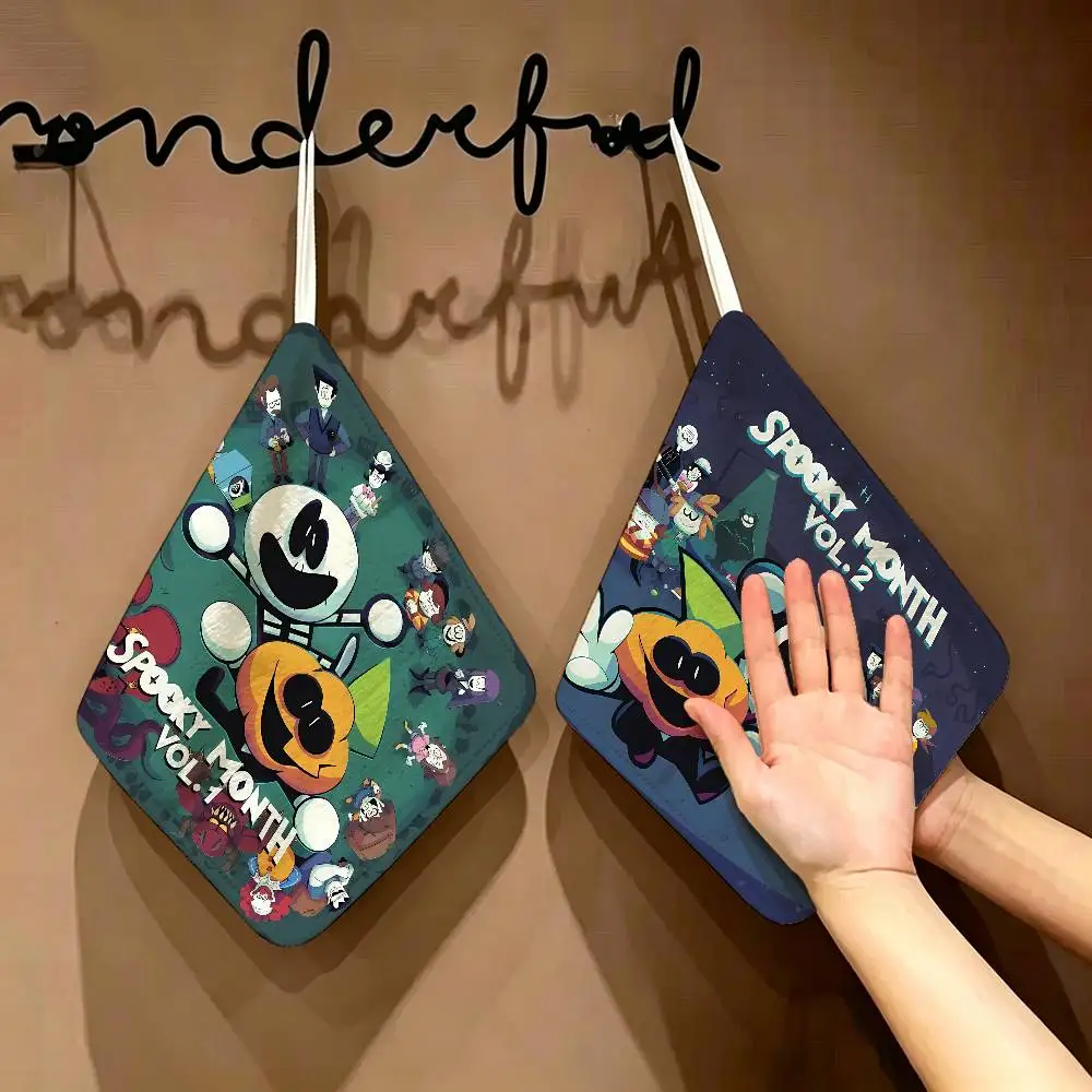 Spooky Month Hanging Kitchen Towel, Polyester Cotton Material, Multipurpose Hand Wiping Towel for Family