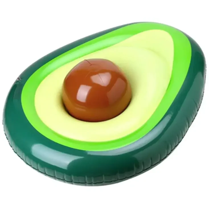 PVC inflatable avocado float row float bed boat ride adult swimming ring water with tee ring