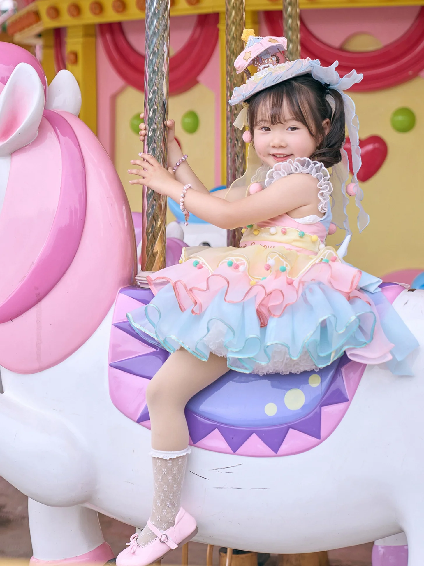 Lolita Princ Skirt Dr Children's Birthday Cake Skirt Fluffy Skirt Strapl Summer Sweet Sle High Waist ort Dr