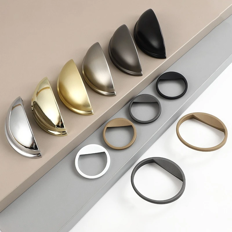 

BCD-Cabinet Drawer Pulls Handles Modern Simple Ring Tatami Shoe Cabinet Shell Nordic Handles for Furniture Hardware